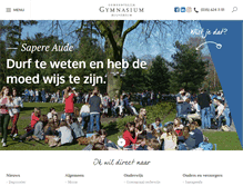 Tablet Screenshot of gymnasiumhilversum.nl